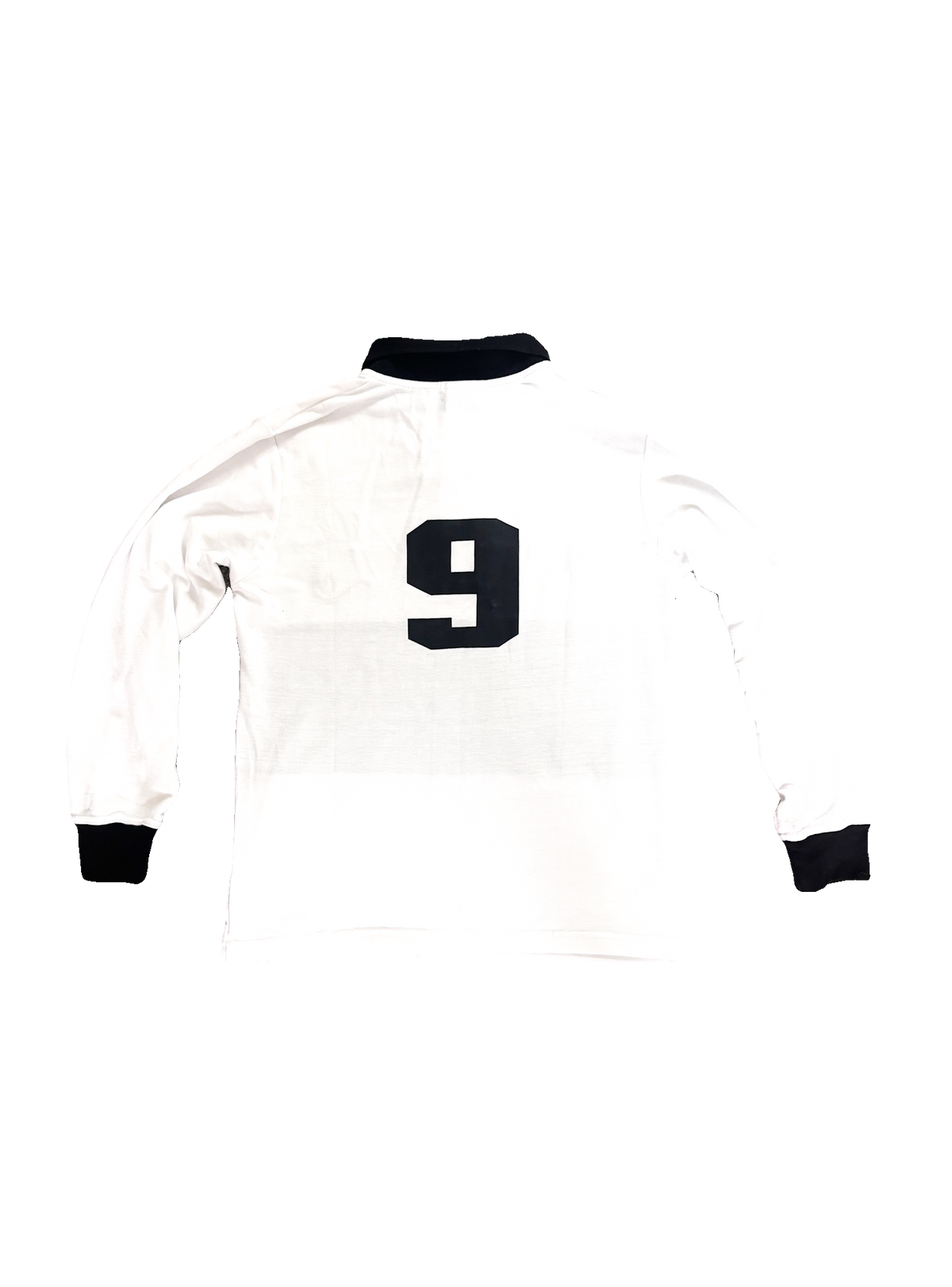 WHITE/BLACK LONGSLEEVE "POLO" SHIRT