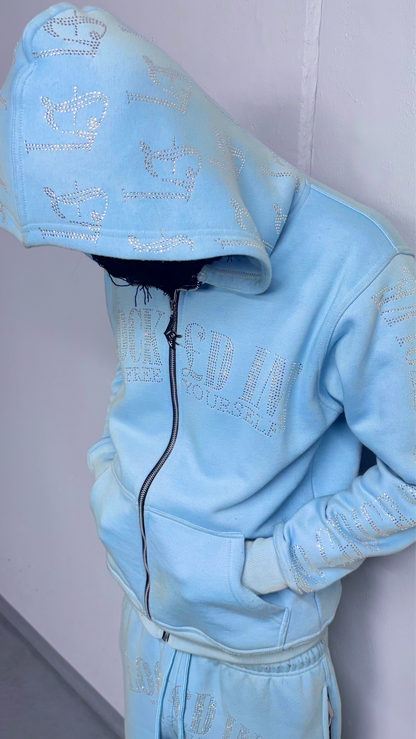 LOCK£D IN! BABY BLUE VVS ZIP TRACKSUIT