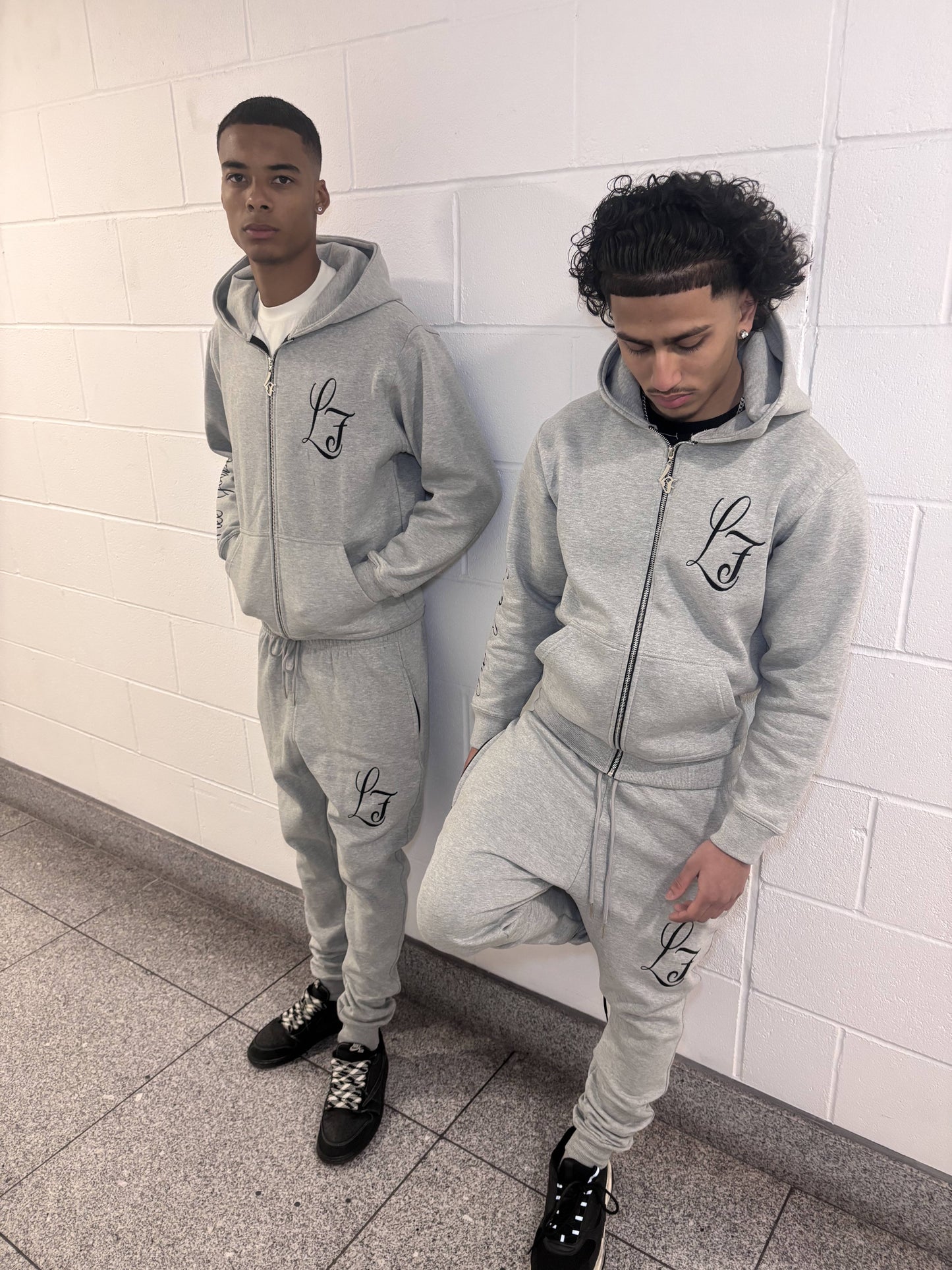 SIGNATURE GREY & BLACK ZIP TRACKSUIT