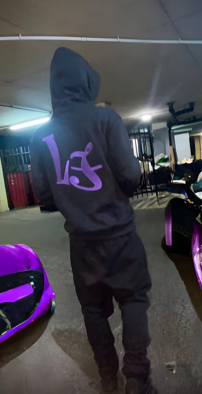 BLACK & PURPLE FULL TRACKSUIT