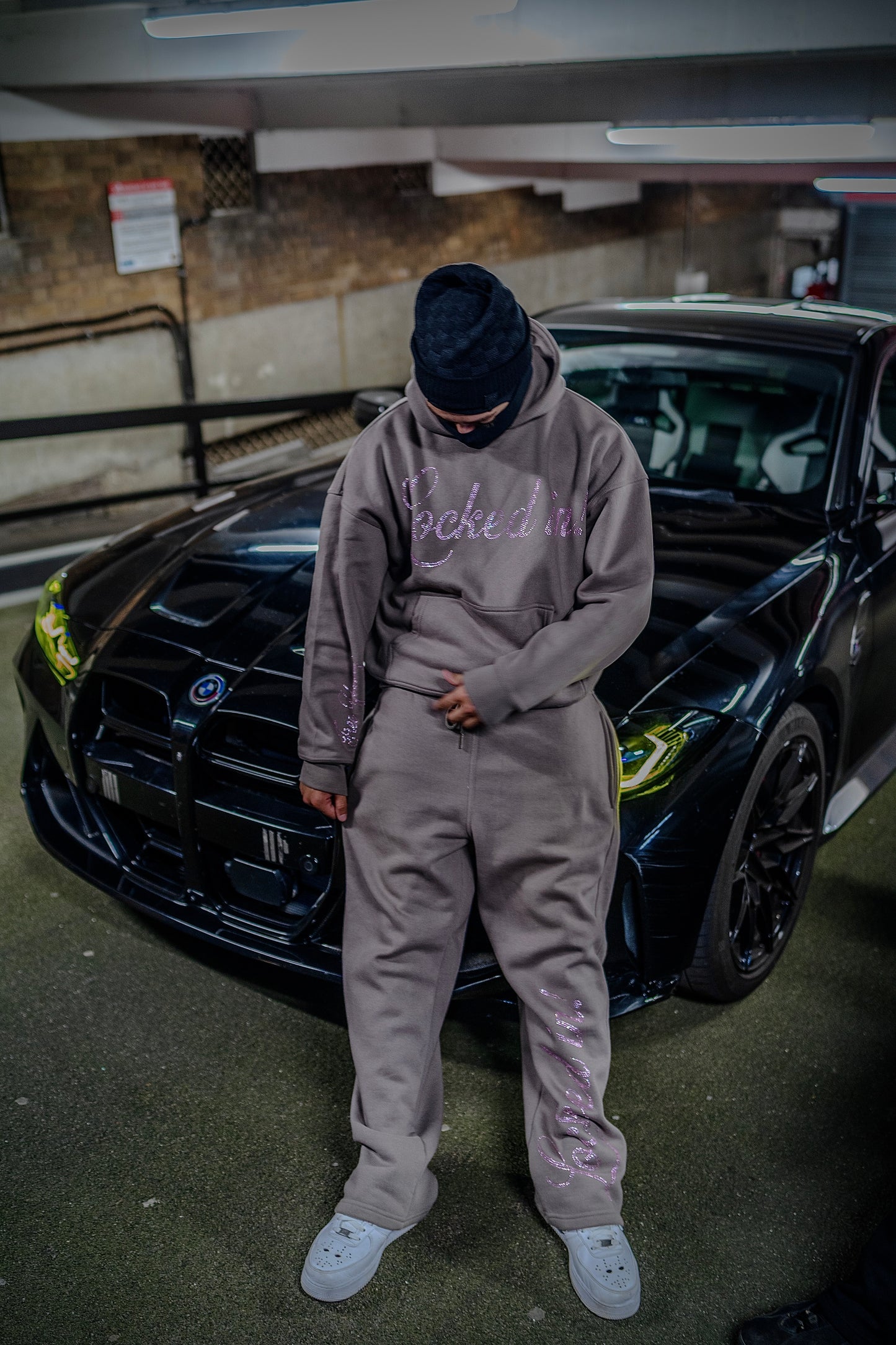 GREY & PINK RELAXED VVS TRACKSUIT