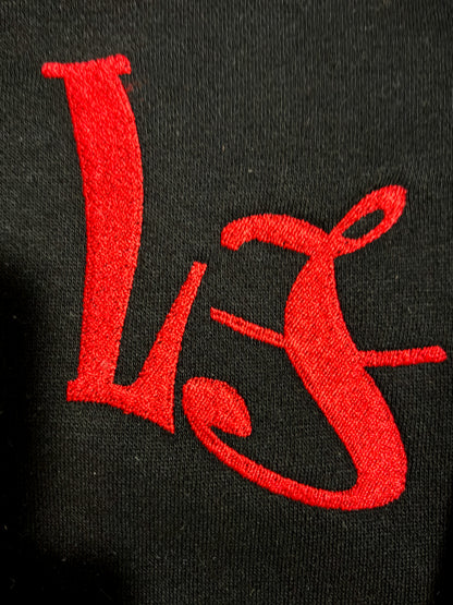 L£ EMBROIDERED ZIP TRACKSUIT - BLACK/RED