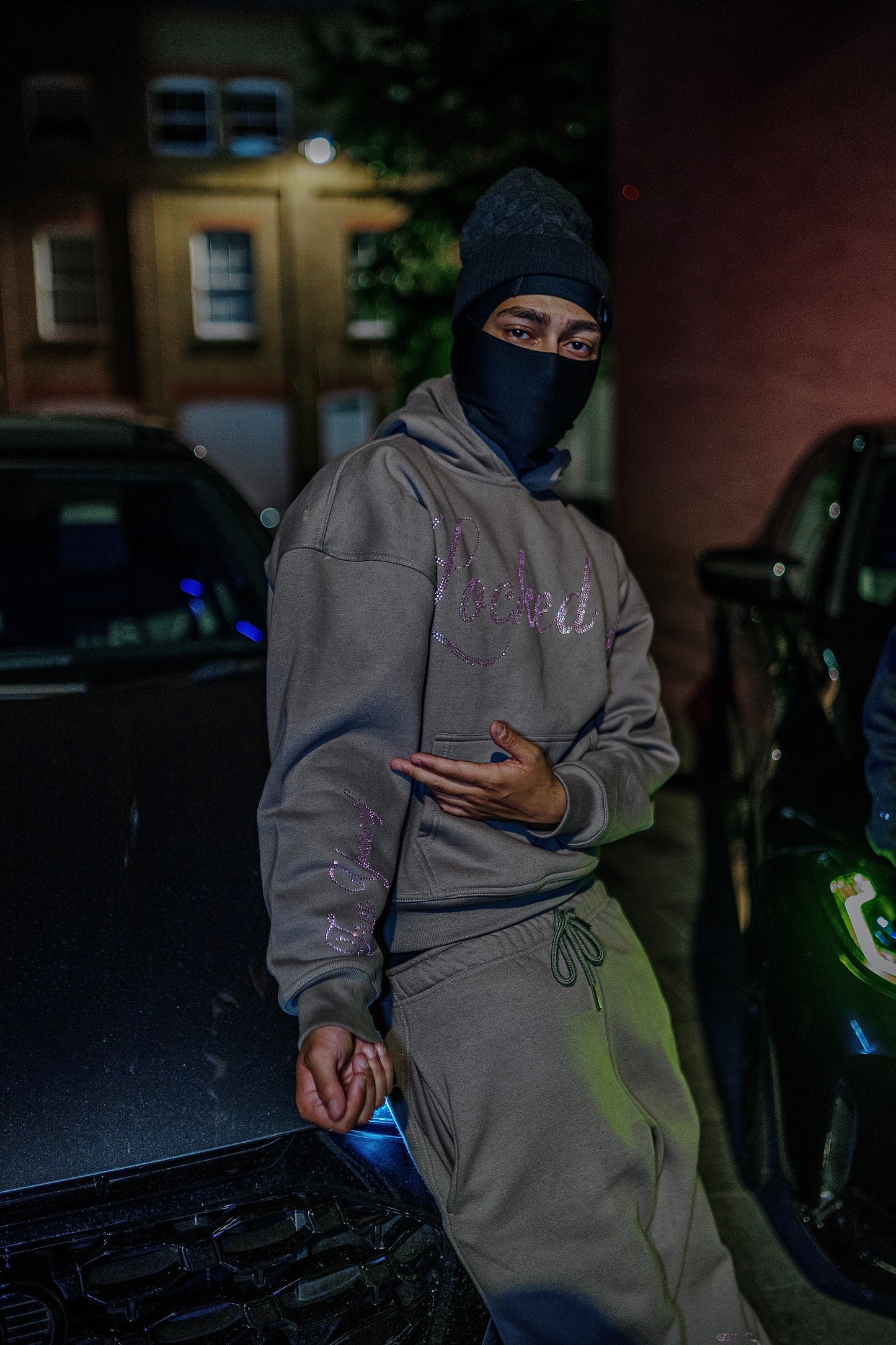 GREY & PINK RELAXED VVS TRACKSUIT