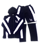 BLACK/WHITE SHELL 3 PIECE TRACKSUIT