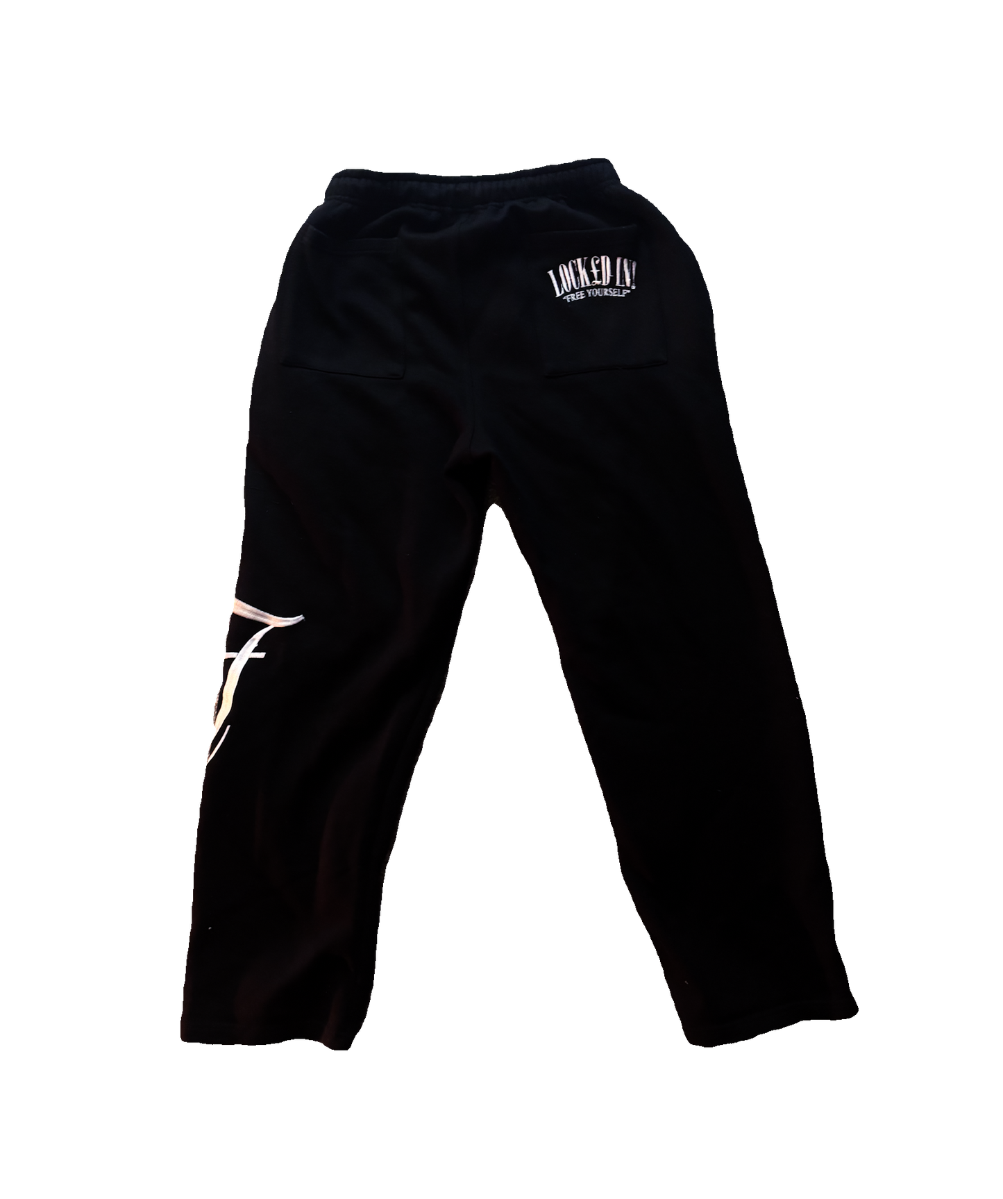 BLACK WHITE ARABIC ZIP TRACKSUIT