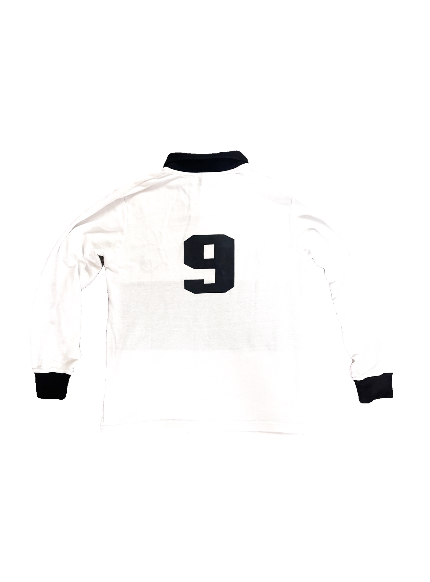 WHITE & BLACK LONGSLEEVE POLO SHIRT