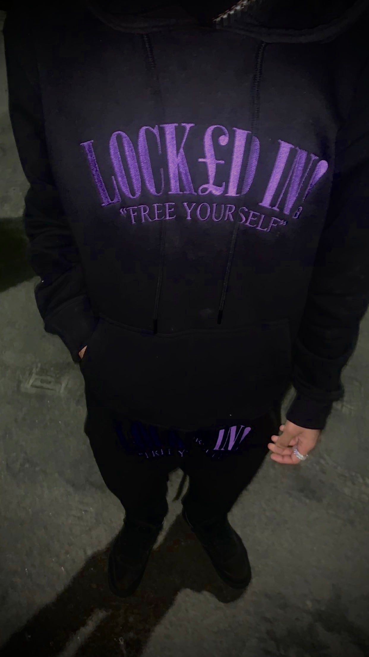 BLACK & PURPLE FULL TRACKSUIT