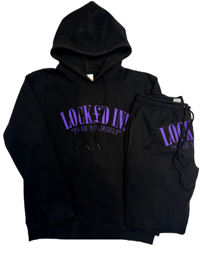 BLACK & PURPLE FULL TRACKSUIT